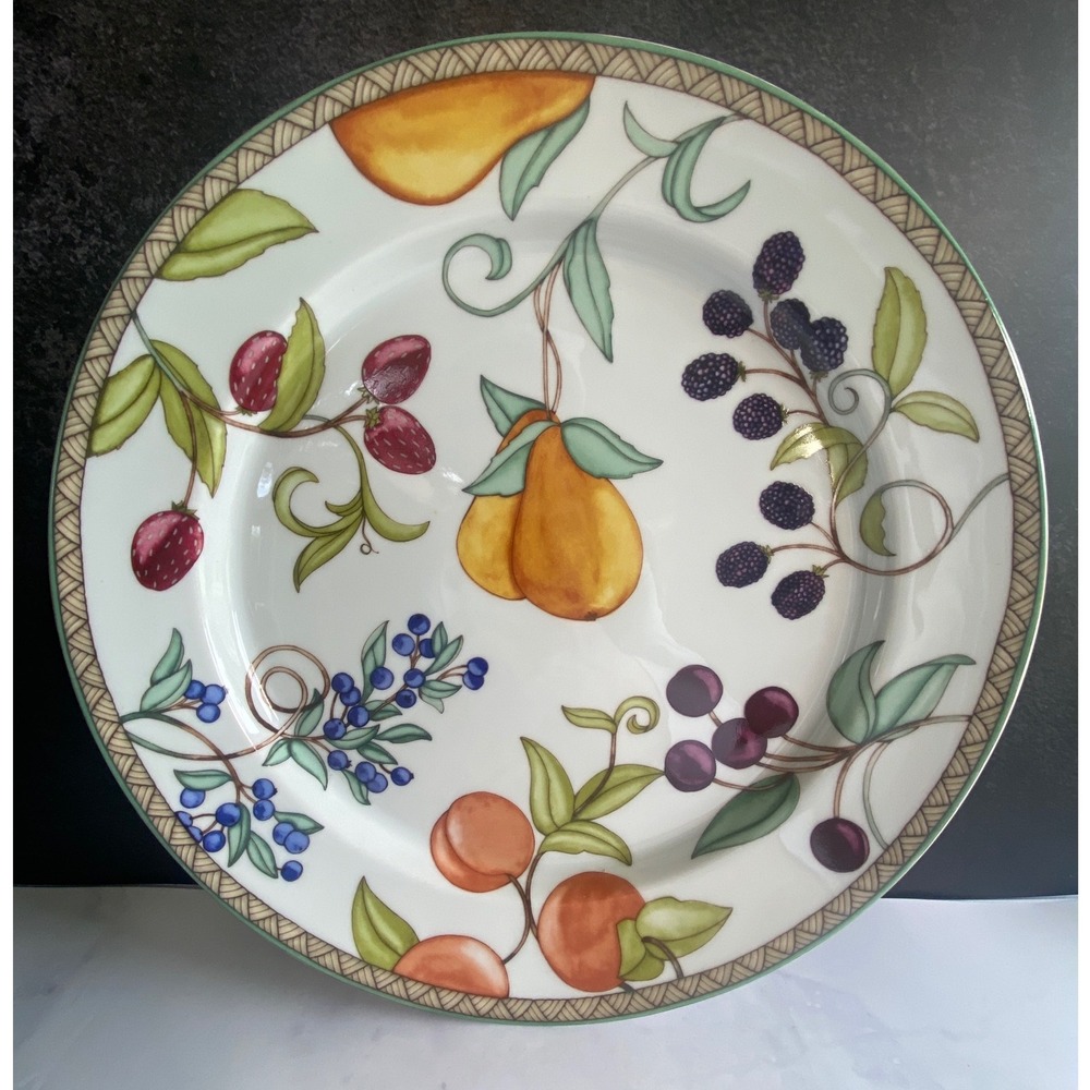 Vintage‎ 1990s Dansk Umbrian Fruits Porcelain Large Serving Plate 13" Portugal